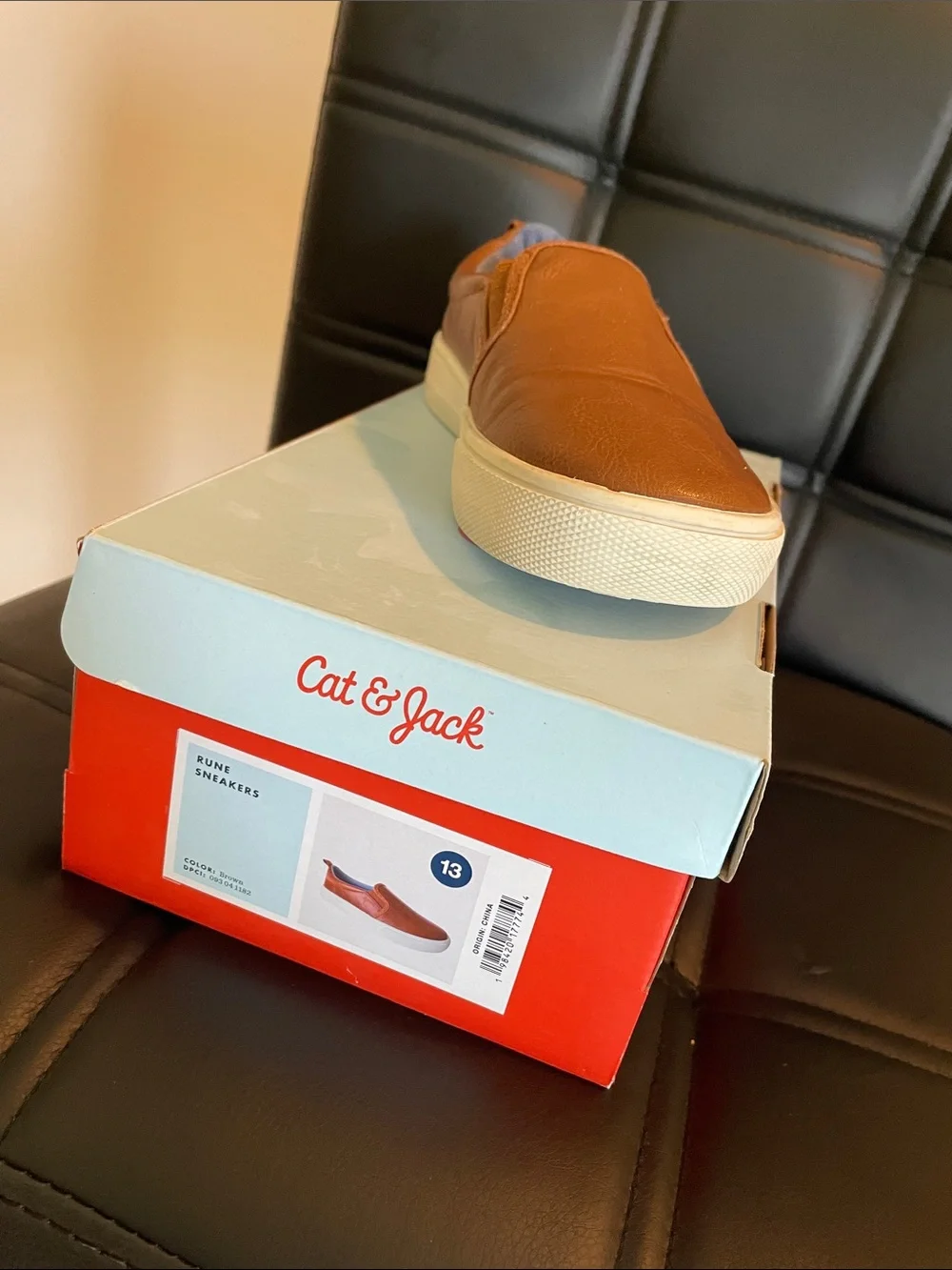 Cat & Jack Brown Slip-On Casual Sneakers